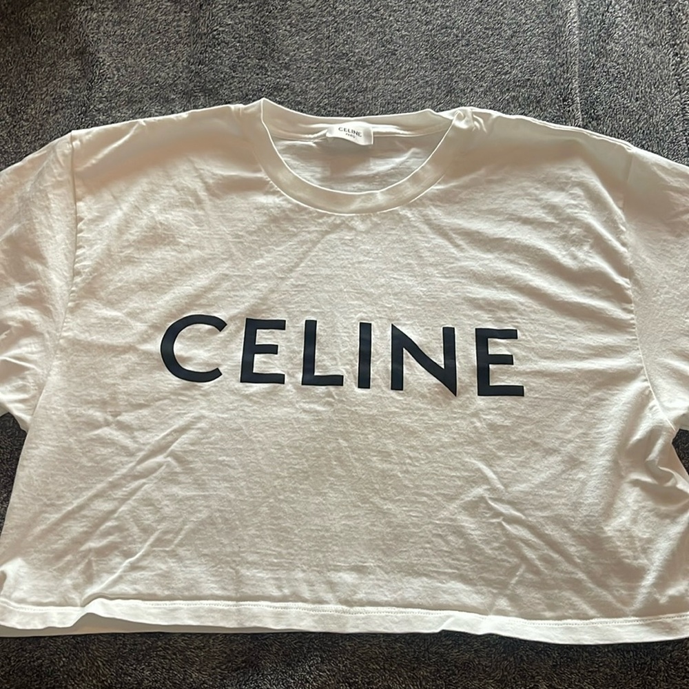 EUC Celine cropped T-shirt